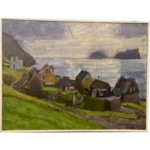 Pl Skardenni - landskabsmaleri fra frrerne 60x80cm