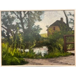 Pl Skardenni - landskabsmaleri fra frrerne 60x80cm