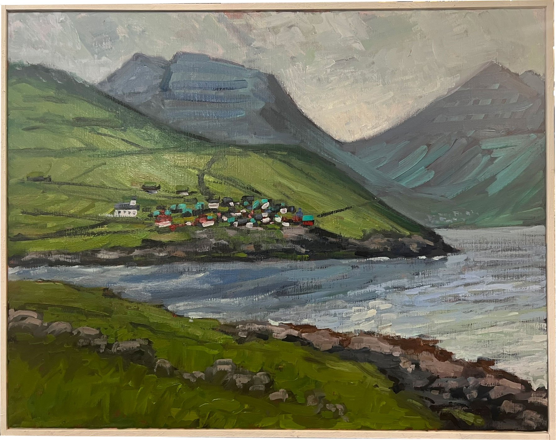 Pl Skardenni - landskabsmaleri fra frrerne 70x90cm