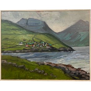 Pl Skardenni - landskabsmaleri fra frrerne 70x90cm