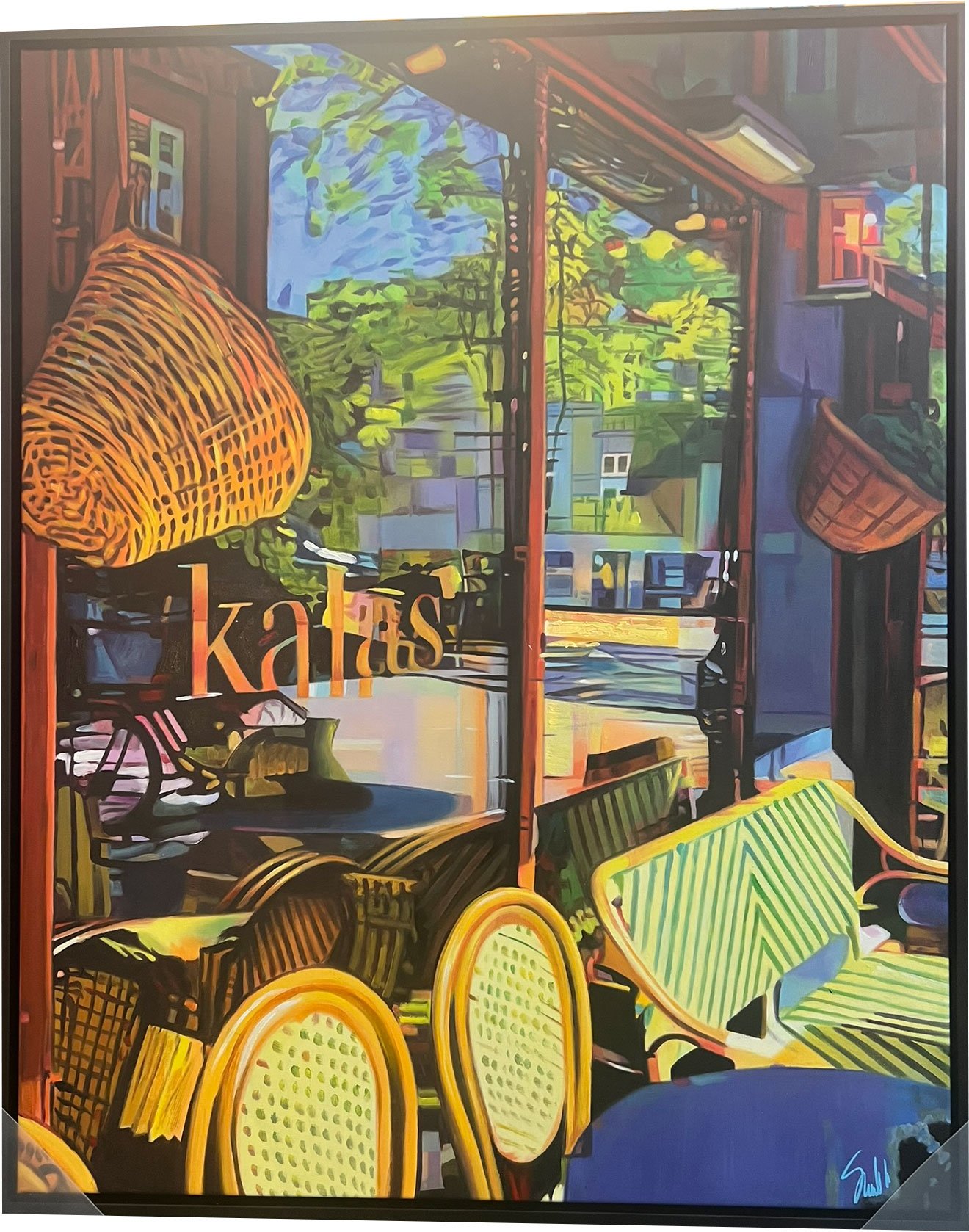 Jgergrdsgade, 80x100cm maleri af Sarah Hi