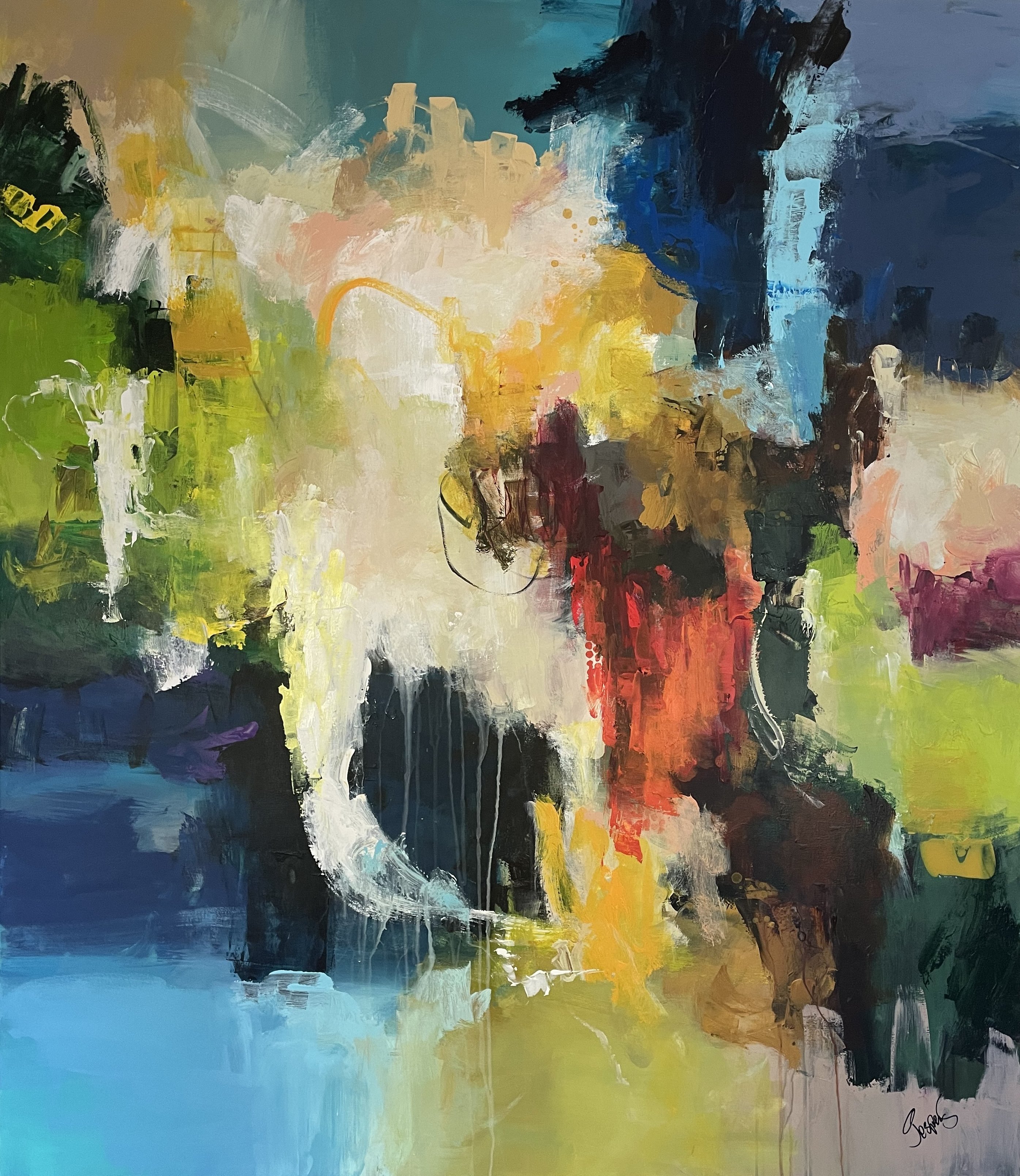 Just like before, maleri 130x150cm af Jesper Srensen