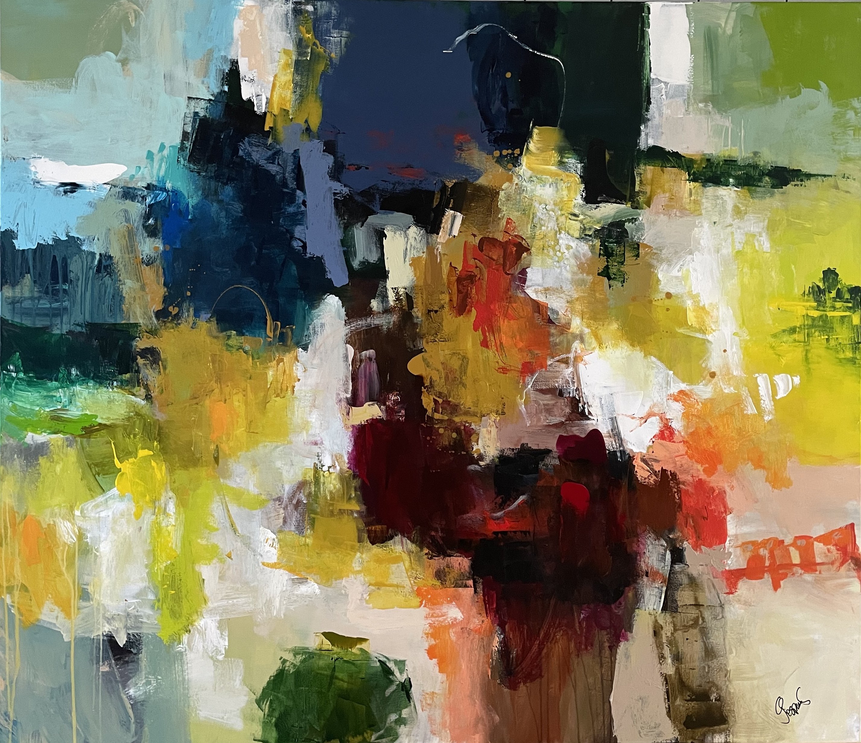 One Way - or another, maleri 130x150cm af Jesper Srensen