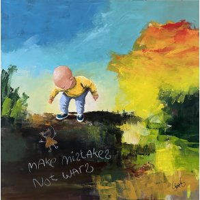 Make Mistakes, 100x100cm maleri  af Jesper Srensen