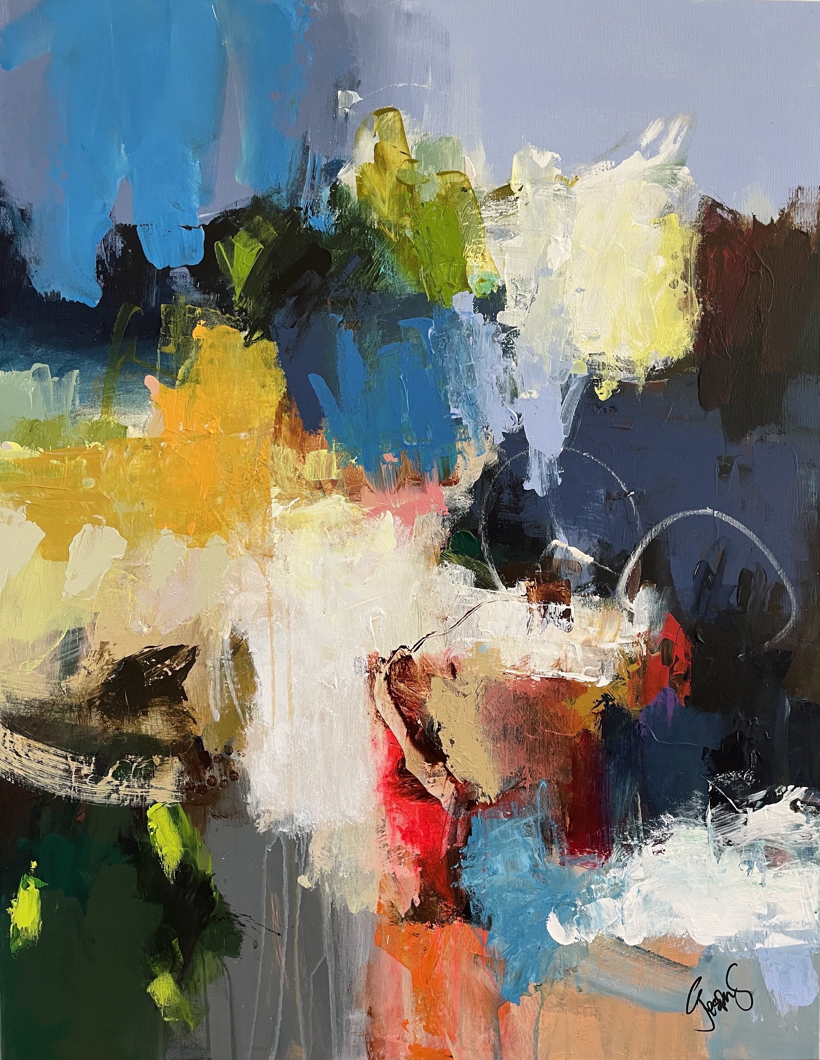 Nevertheless - 70 x 90 cm maleri  af Jesper Srensen