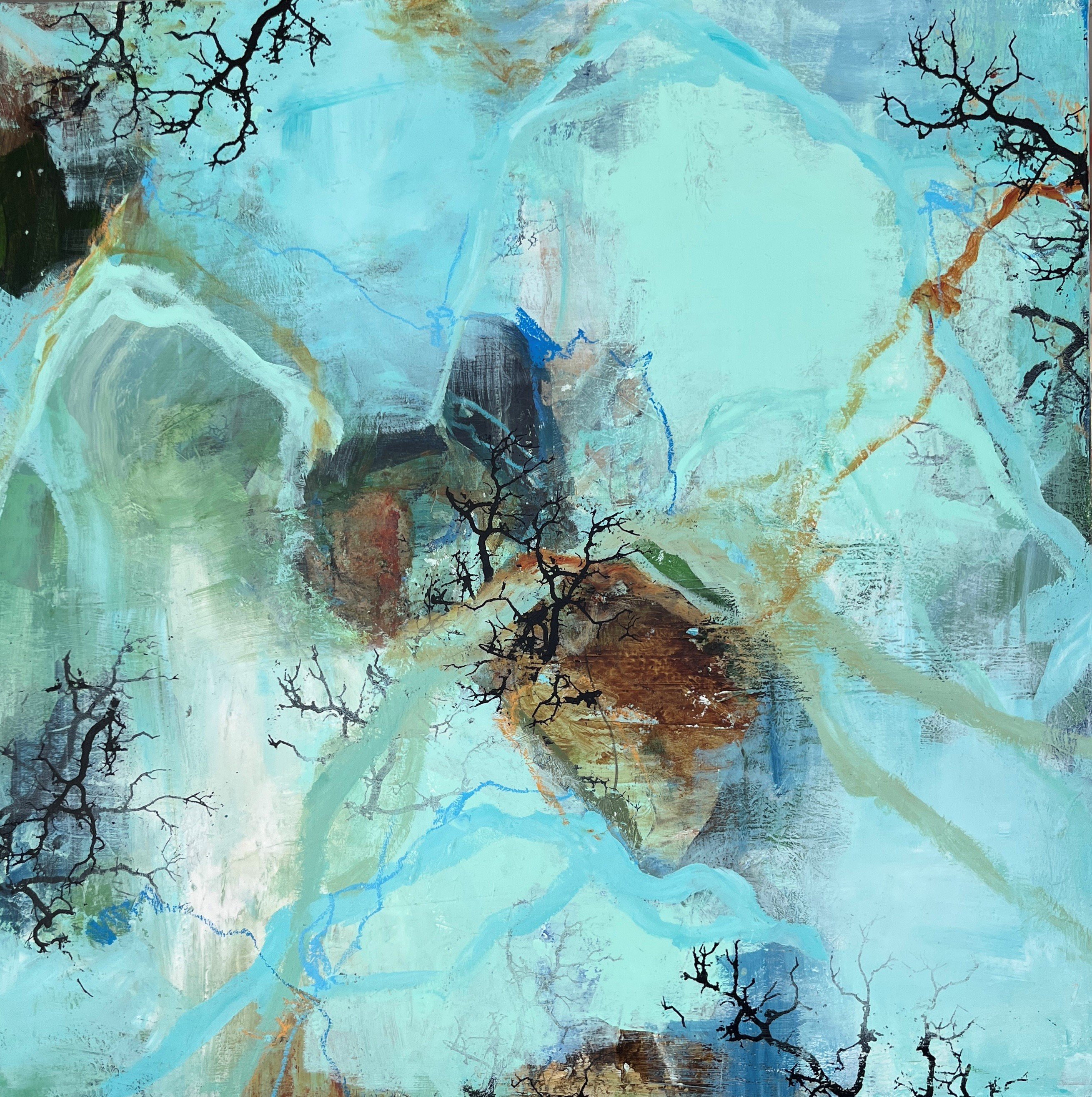 Rie Brdsgaard maleri 80x80c