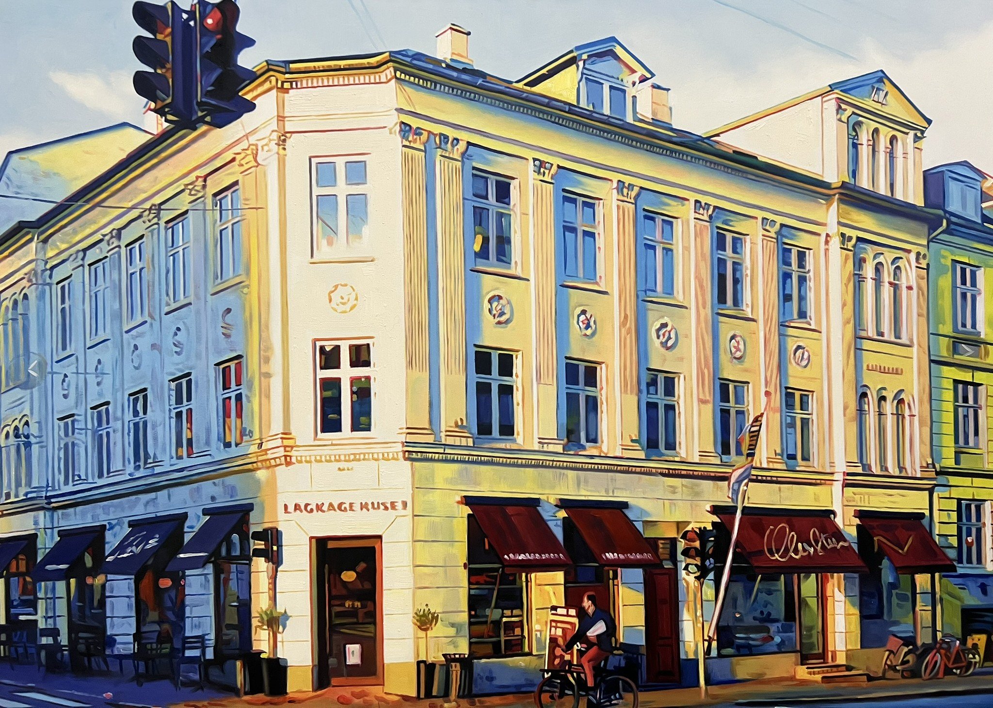 Lagkagehuset Aarhus, 100x140cm maleri af Sarah H�i