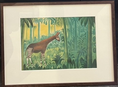 Plakat af Hans Scherfig 30x40cm i ramme af valnd