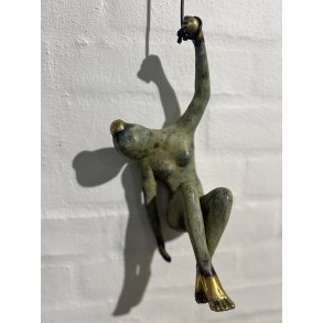 Grnirret kvinde, vgskulptur  hjde 25cm af Timor Antik