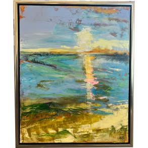 Abstrakt maleri 40x50cm Hanne Srensen