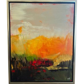 Abstrakt maleri 40x50cm Hanne Srensen
