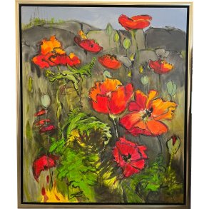 Abstrakt maleri 60x50cm af Hanne Srensen