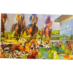 Travbanen Aarhus 100x160cm af Sarah Hi