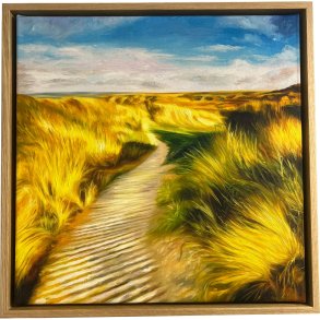 Horisontens ndehul, oliemaleri 40x40cm