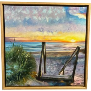 Vinden Brer Dine Tanker, oliemaleri 40x40cm