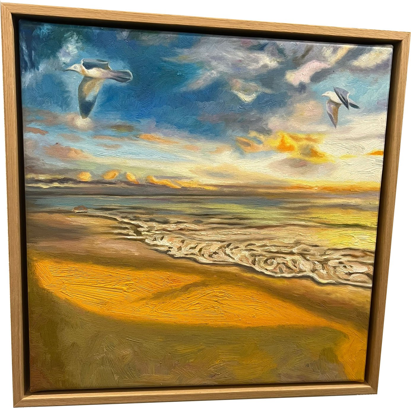 Der Hvor Tankerne Stilner, oliemaleri 40x40cm