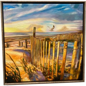 Nr Stilheden Finder Dig, oliemaleri 40x40cm