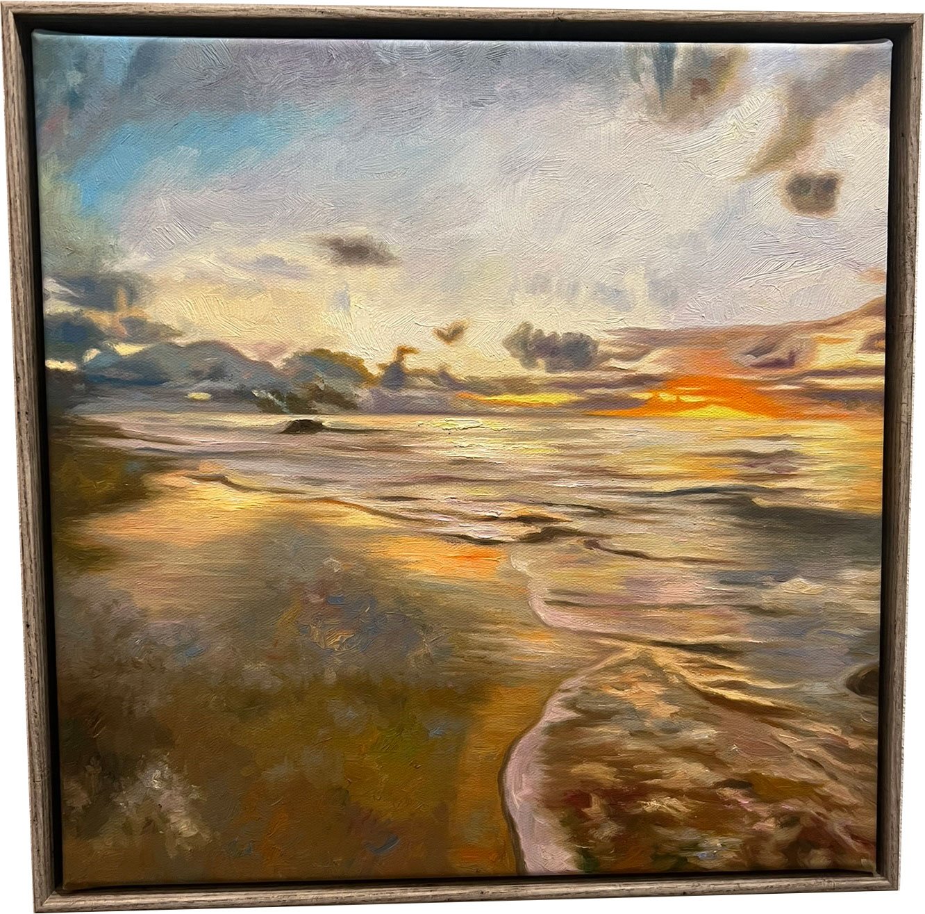 I �t med horisonten, oliemaleri 40x40cm