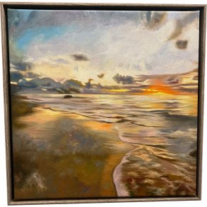 I t med horisonten, oliemaleri 40x40cm