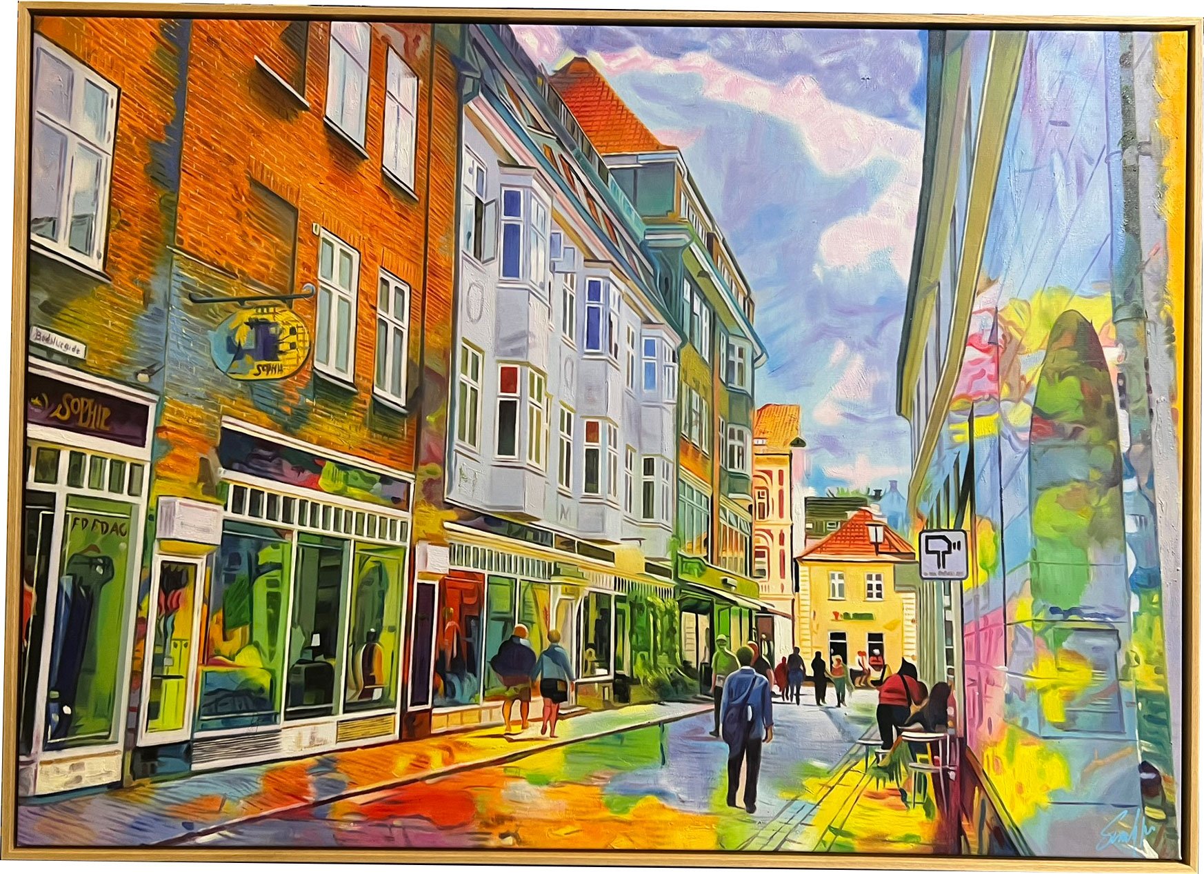 Badstuegade Aarhus 100x140cm af Sarah H�i