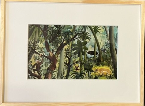 Aber, plakat af Hans Scherfig 30x40cm i ramme af fyrtr�