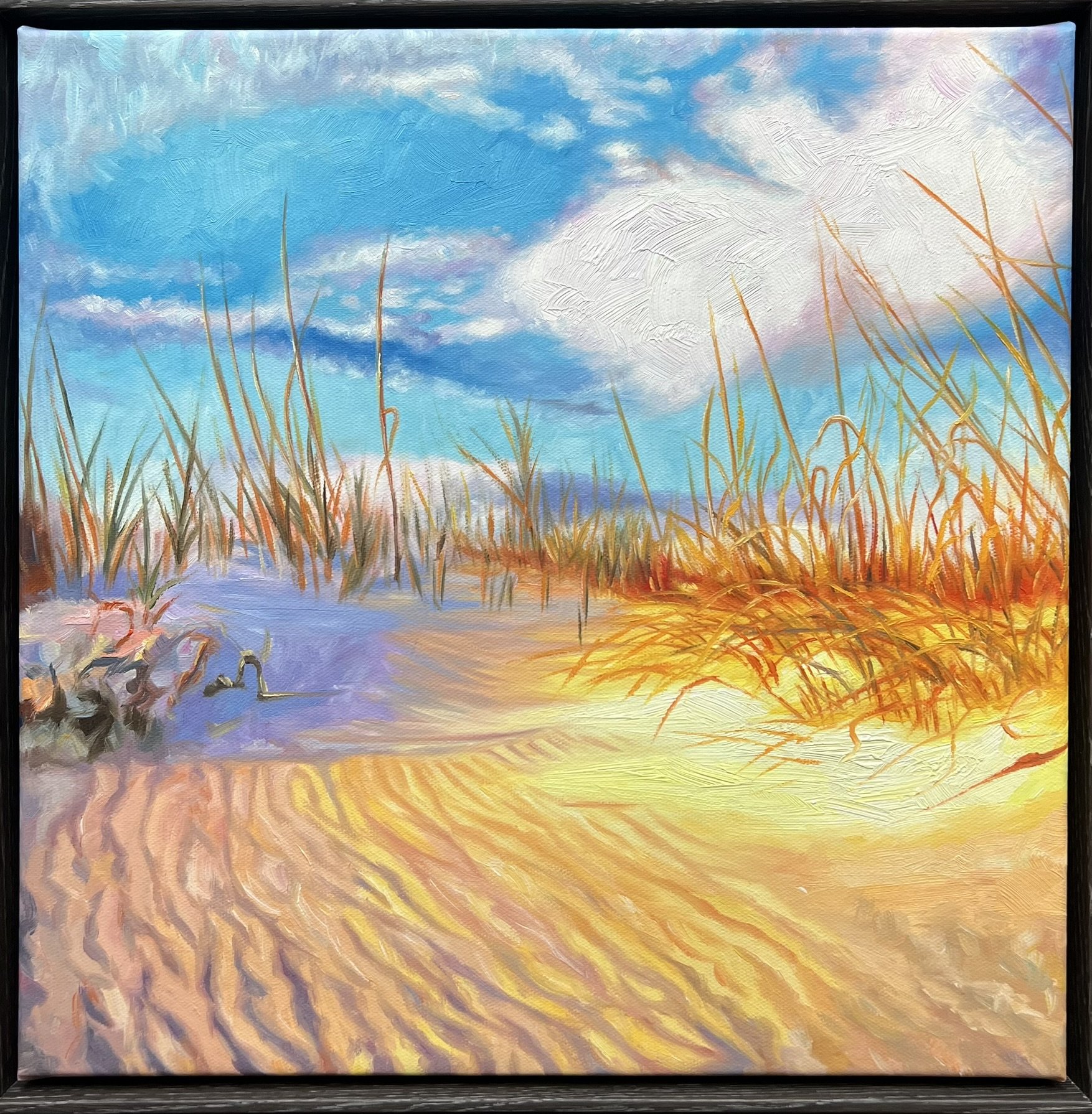 Der Hvor Dagen Folder Sig Ud, oliemaleri 40x40cm