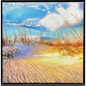 Der Hvor Dagen Folder Sig Ud, oliemaleri 40x40cm