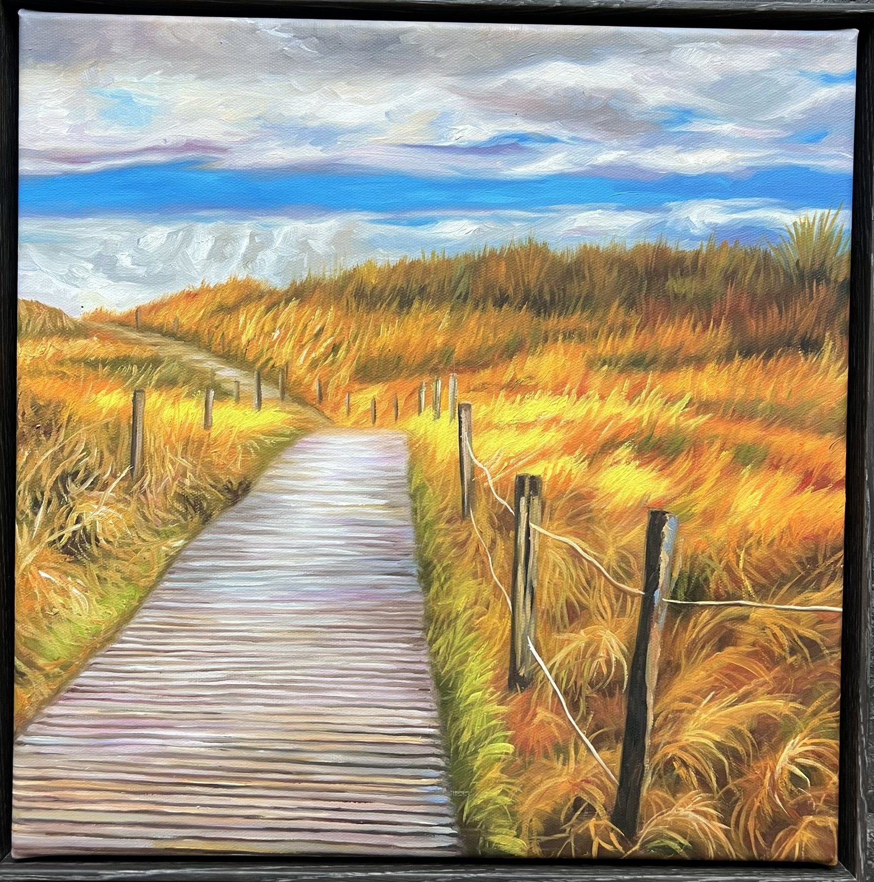 Stillestund ved Uendeligheden, oliemaleri 40x40cm