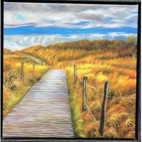 Stillestund ved Uendeligheden, oliemaleri 40x40cm