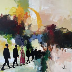 Be yourself, 100x100cm maleri  af Jesper Srensen