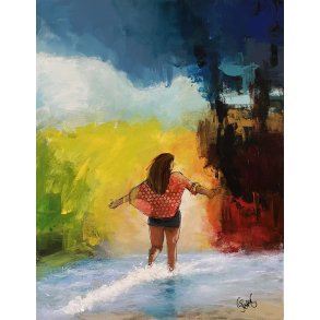 In the sun, 70x 90cm maleri  af Jesper Srensen