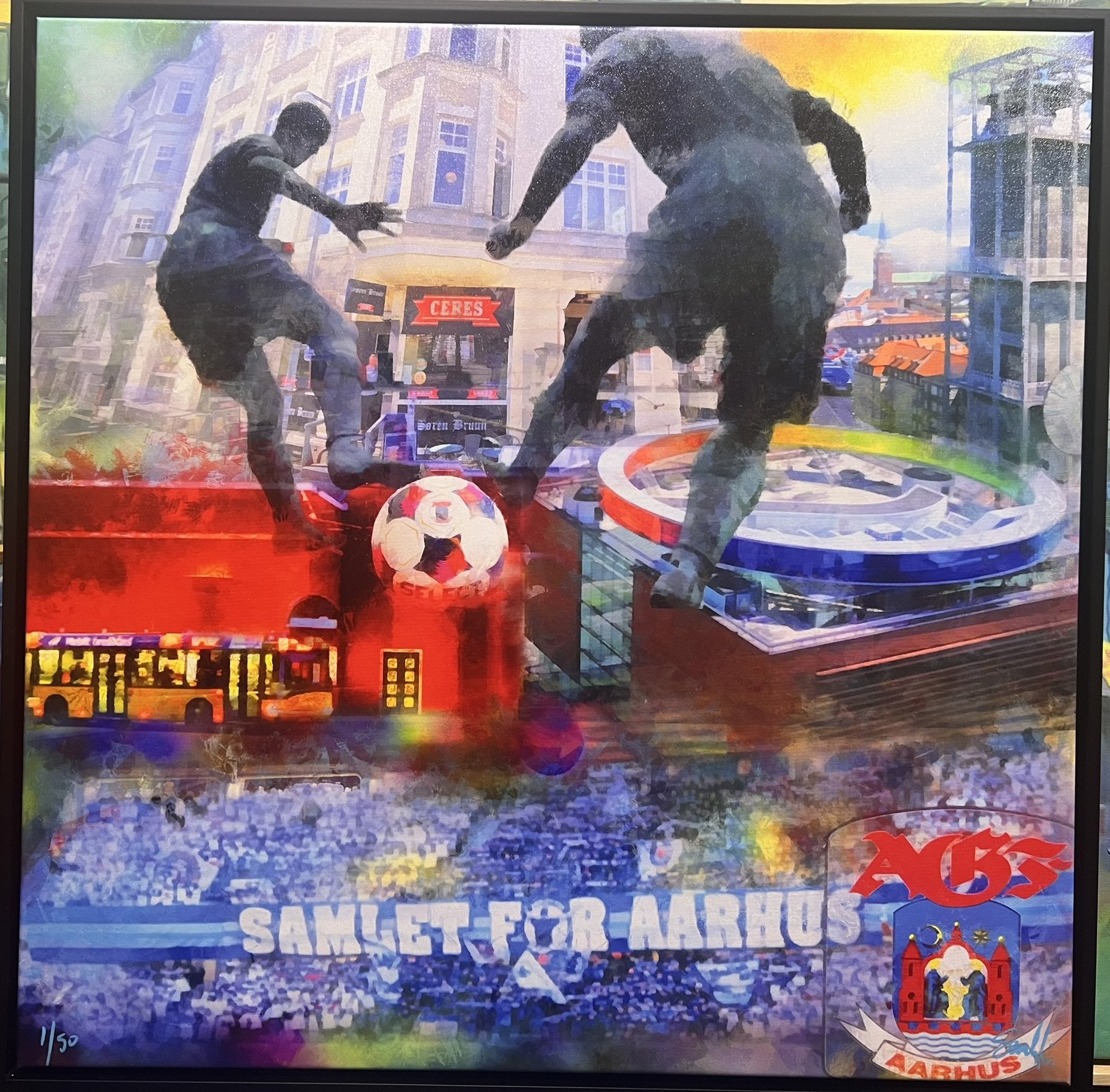 Samlet for Aarhus, 80x80cm Gicle signeret og nummereret 50 stk.