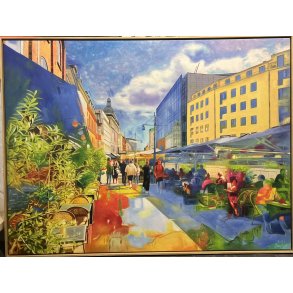 120x160cm maleri af Sarah Hi