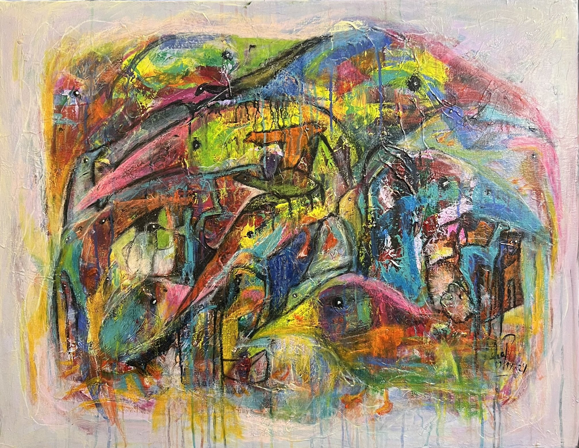 Lea Peters, maleri 70x90cm