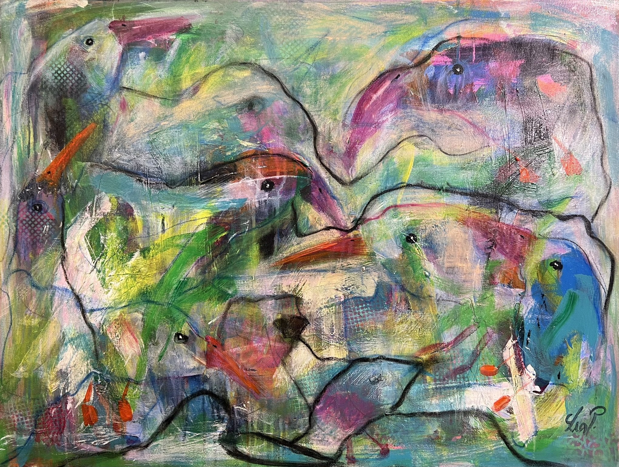 Lea Peters, maleri 60x80cm