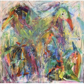 Lea Peters, maleri 60x60cm