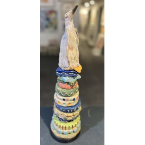 Lea Peters, keramik skulptur, h�j fugl