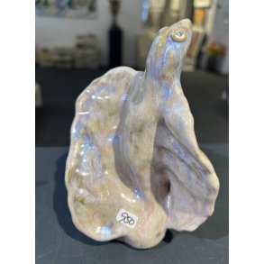 Lea Peters, keramik skulptur, fugl med prikker