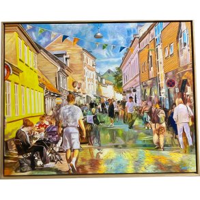 Aarhus Graven 80x100cm af Sarah H�i