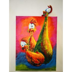 30x40cm 3D maleri af Jette Ladefoged h�ns