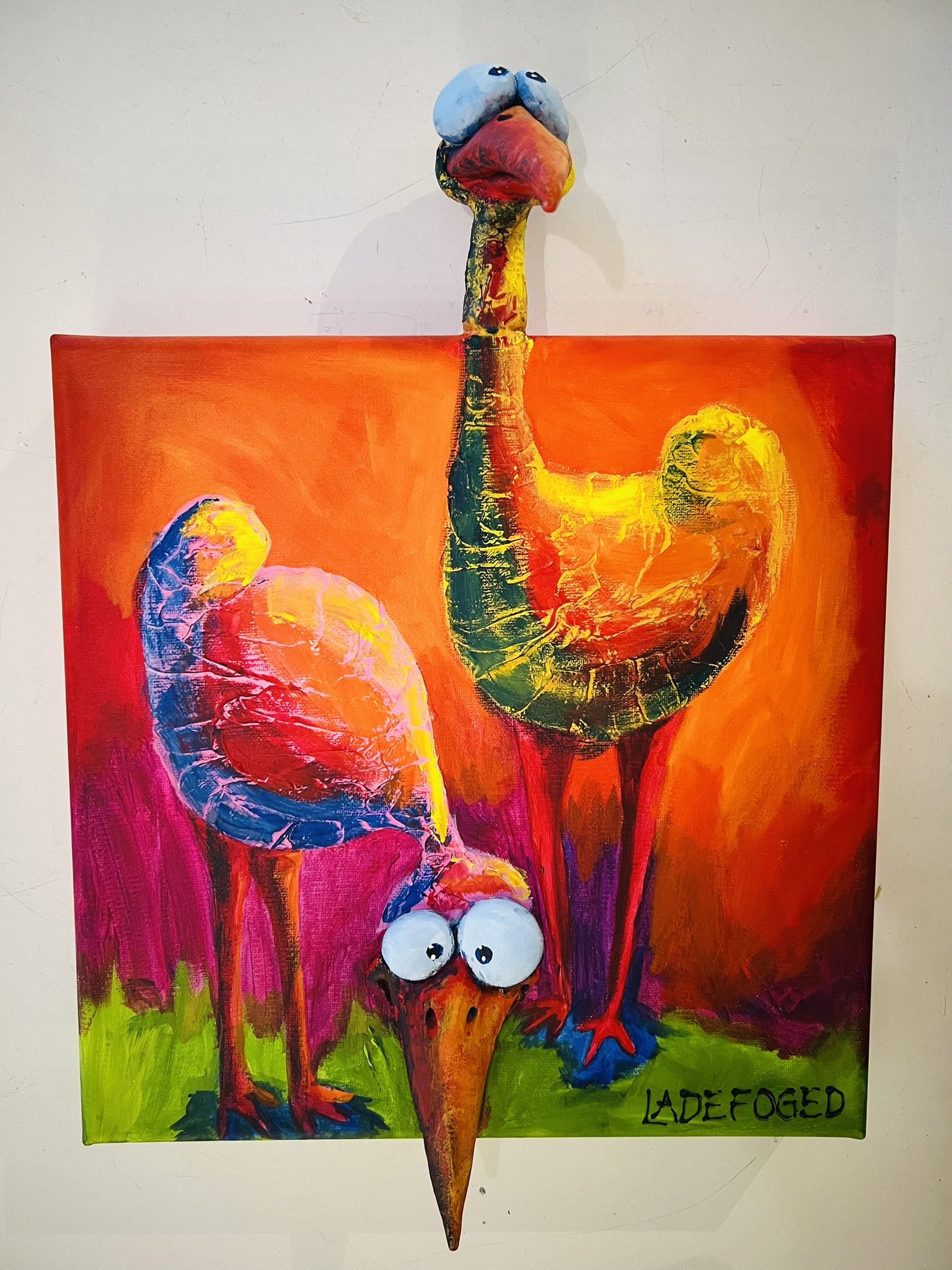 30x30cm 3D maleri af Jette Ladefoged