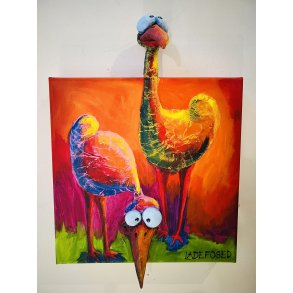 30x30cm 3D maleri af Jette Ladefoged