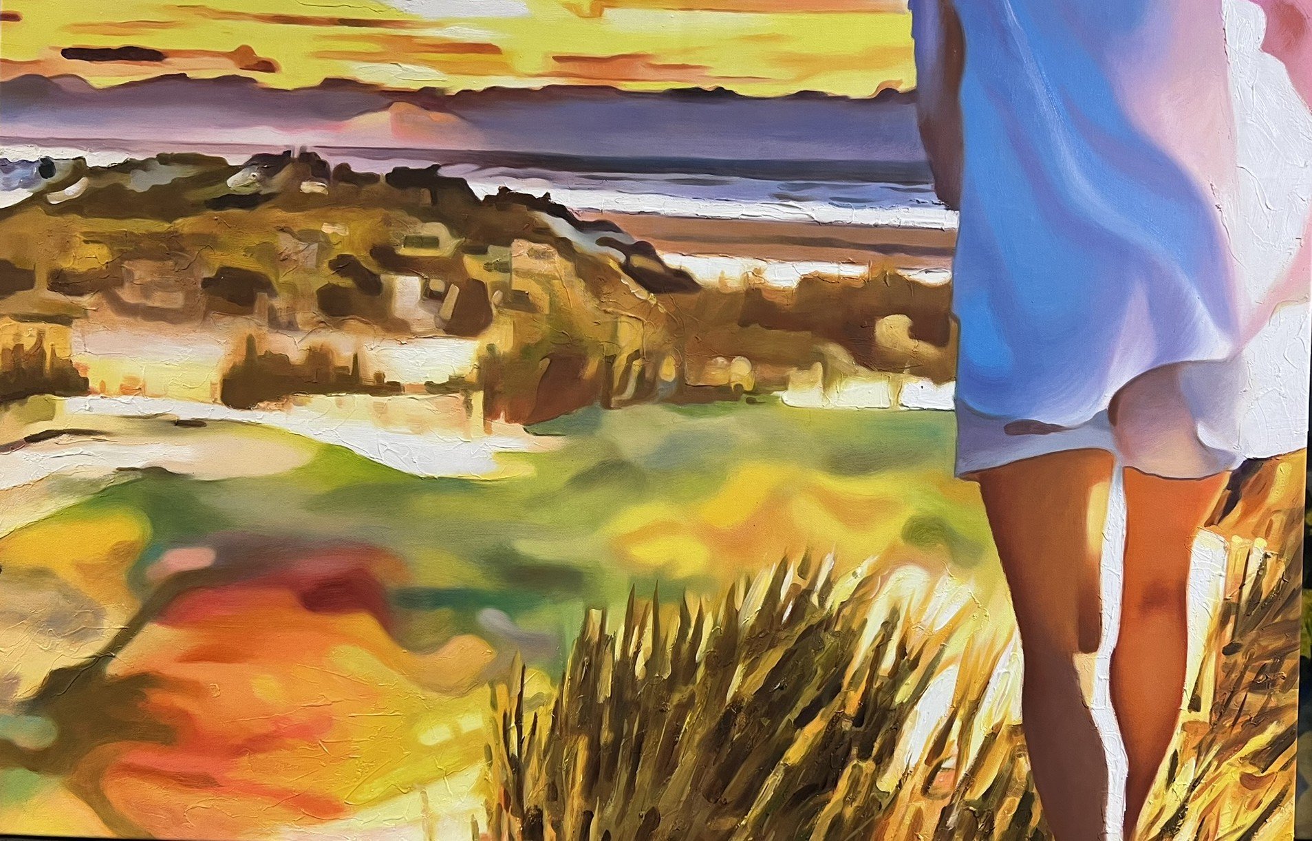 Den danske sommer 2, oliemaleri 80x120cm af Sarah H�i