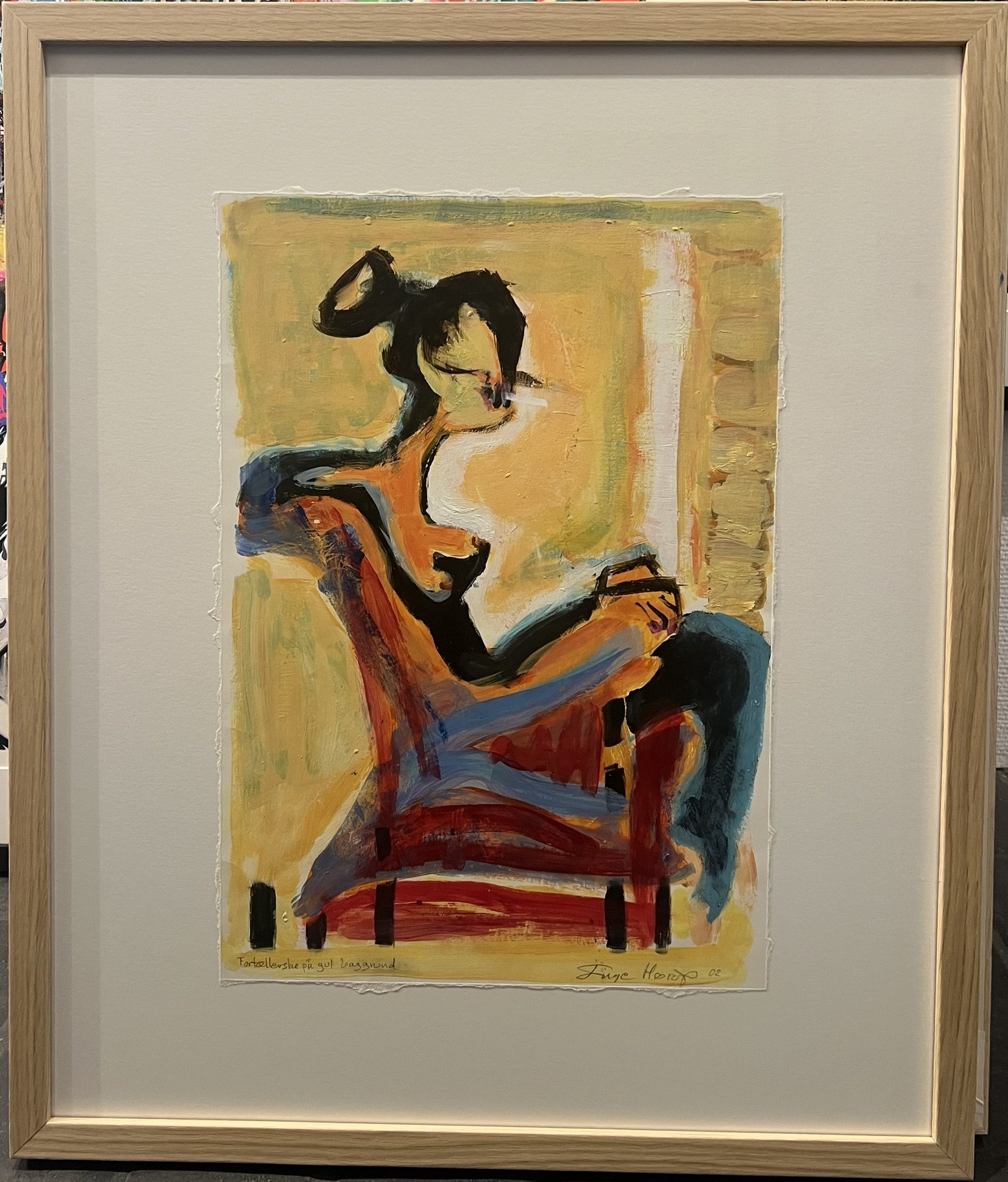 Akryl p� papir af Inge H�rup, 50x60cm