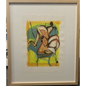 Akryl p� papir af Inge H�rup, 50x60cm