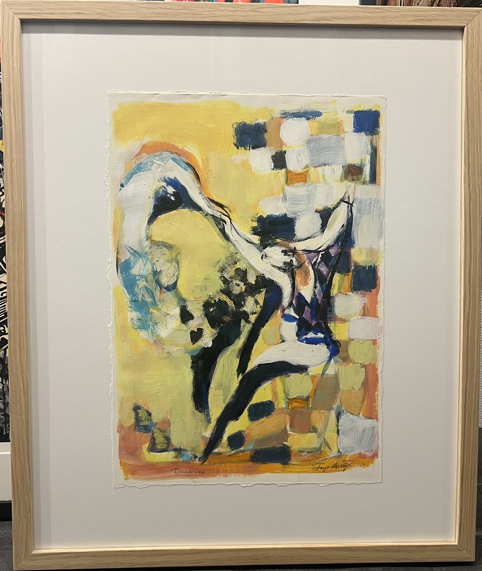 Akryl p� papir af Inge H�rup, 50x60cm