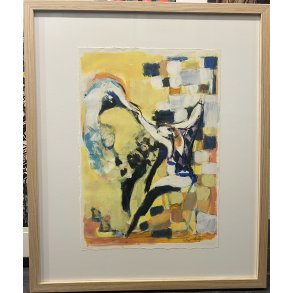 Akryl p� papir af Inge H�rup, 50x60cm