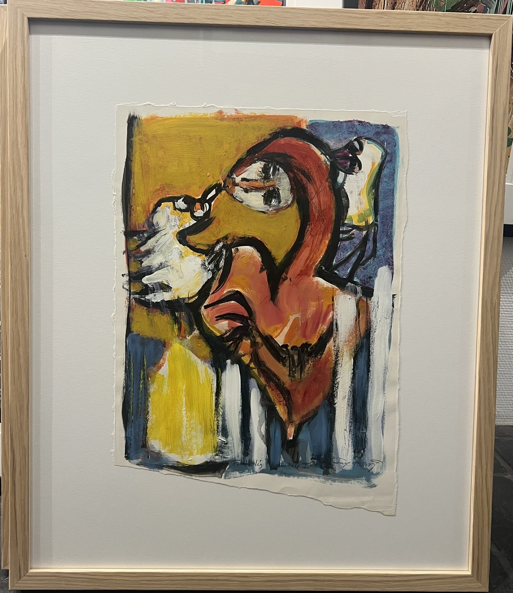 Akryl p� papir af Inge H�rup, 50x60cm