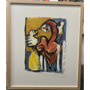 Akryl p� papir af Inge H�rup, 50x60cm