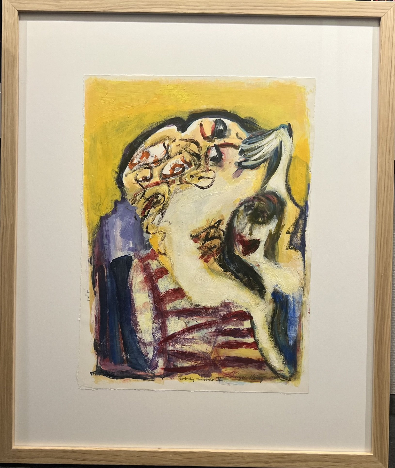 Akryl p� papir af Inge H�rup, 50x60cm